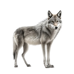 Fototapeta premium Wild wolf isolated on transparent background