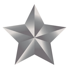 Silver star design. Star icon. Vector star.