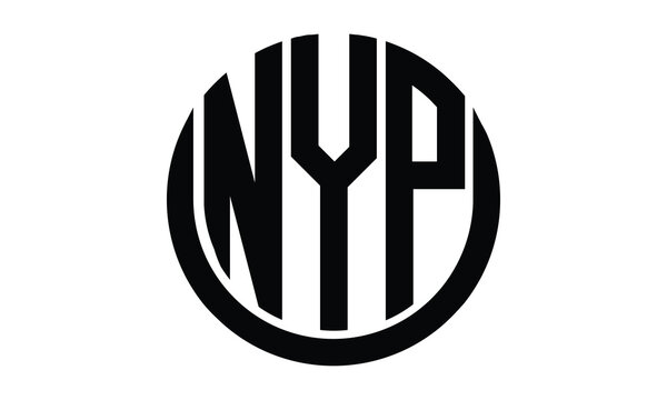 NYP shield with round shape logo design vector template | monogram logo | abstract logo | wordmark logo | lettermark logo | business logo | brand logo | flat logo.