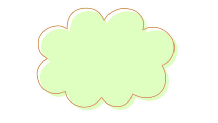 もこもこのフキダシのイラスト素材
