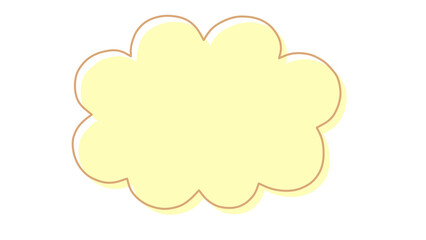 もこもこのフキダシのイラスト素材
