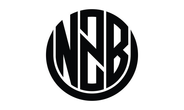 NZB shield with round shape logo design vector template | monogram logo | abstract logo | wordmark logo | lettermark logo | business logo | brand logo | flat logo.