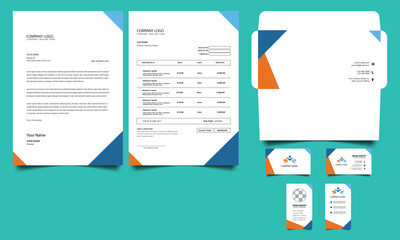 corporate identity template design. Business stationery design. Branding design.