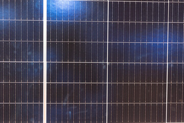 Black solar panel system at the expo of modern technologies