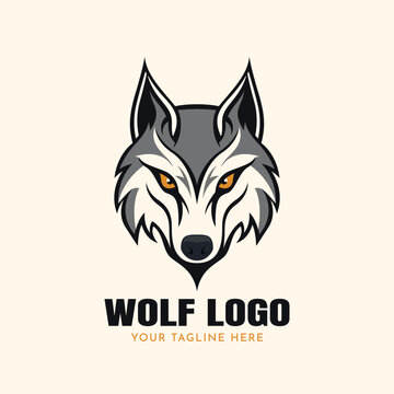 Wolf Illustration logo vector template
