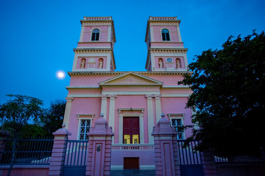 Catholic church of Notre Dame Des Anges in Pondicherry; Pondicherry, Tamil Nadu, India