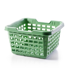 Durable Plastic Storage Basket in Neutral Color generative AI