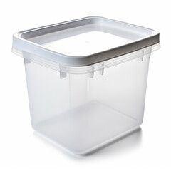 Durable Plastic Storage Basket in Neutral Color generative AI