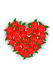 heart shaped roses