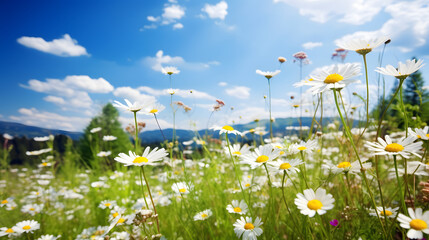 meadow with daisies
