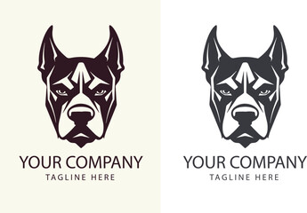 modern face logo of pet dog