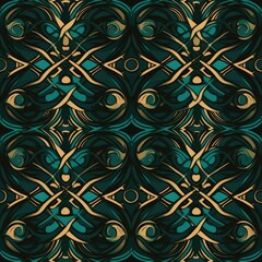 Intricate Tileable Pattern with Ornamental Design for Wallpaper and Decorative Art generative AI