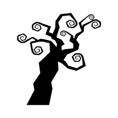 Halloween tree silhouette