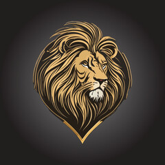 Sophisticated lion logo icon