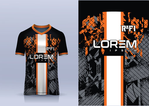 psg jersey and t-shirt template sports jersey design vector mockup. Sports design for football, racing, gaming jersey. Vector