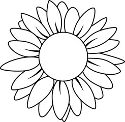 Sunflower SVG Cut File for Cricut and Silhouette, EPS Vector, PNG , JPEG , Zip Folder