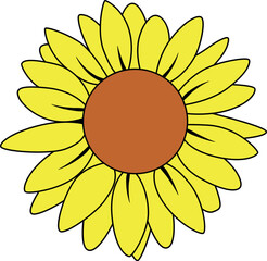 Sunflower Layered SVG Cut File for Cricut and Silhouette, EPS Vector, PNG , JPEG , Zip Folder