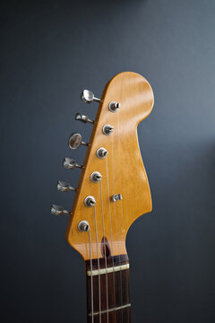 Electric guitar headstock, no logo, front