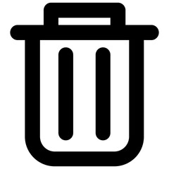Icon Illustration Of Trash Bin Vector Symbol. rubbish Line. Recycle Sign. Dustbin Vector