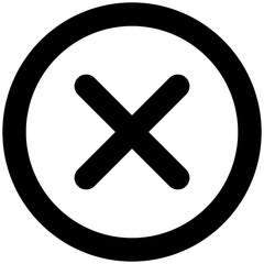 Fototapeta premium Icon Illustration Of Delete Vector Symbol. Cancel Line. Wrong Sign. Mark Vector