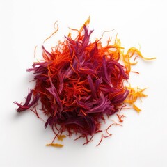 Naklejka premium Saffron isolated on white background. Generative AI