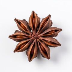 Star anise isolated on white background. Generative AI
