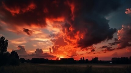 Obraz premium fire in the sky