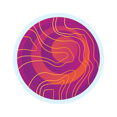 Isolated colored sci fi planet icon Vector illustration