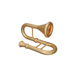 3d trombone icon