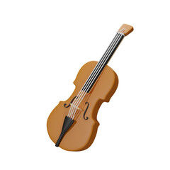 Fototapeta na wymiar violin 3d icon illustration