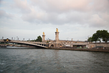 Pont Alexandre III bridge over the river seine Paris France