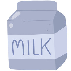milk drink breakfast cute illustration 
