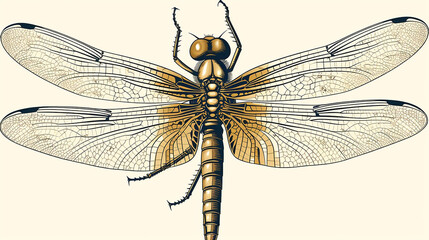 a ilustração vetorial da mosca do dragão