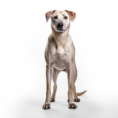Fototapeta premium Dog on White Background generative AI