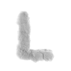 Letter L in the shape of a cloud form