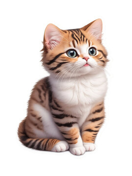 scottish fold cat sticker, cute cat created with generative AI