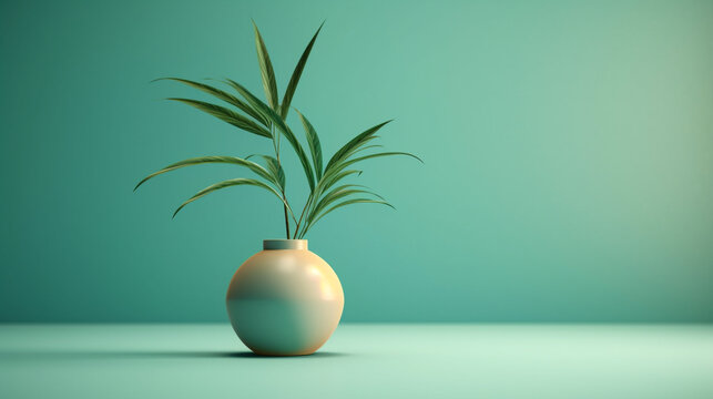 plant in a vase HD 8K wallpaper Stock Photographic Image
