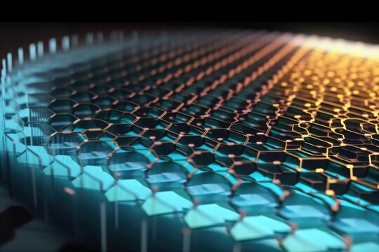 nanotechnology coating on material surface that increases or decreases friction, depending on the direction of motion, created with generative ai