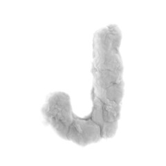 Letter J in the shape of a cloud form