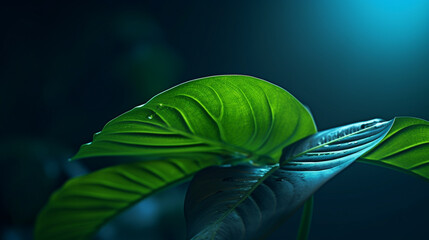close up of green leaves HD 8K wallpaper Stock Photographic Image © Ahmad