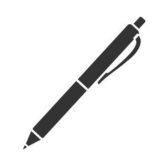 Classic Black pen icon, Mockup for work. Pen with 2d flat design for animated designs