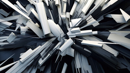 モノクロの抽象的なデザインの背景　Generative AI