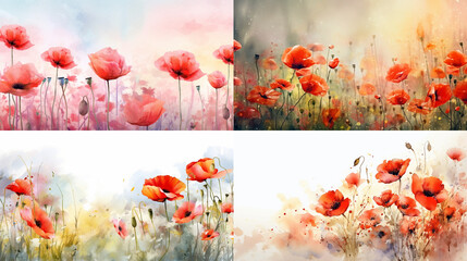 collage of poppies