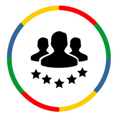  Google customer review symbol - obrazy, fototapety, plakaty