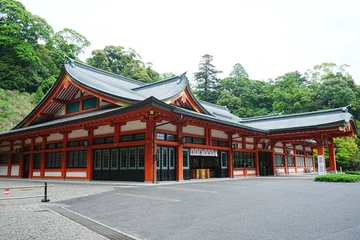 Zelfklevend Fotobehang Kirishima-jingu Shrine in Kagoshima, Japan - 日本 鹿児島 霧島神宮 神楽殿 © Eric Akashi