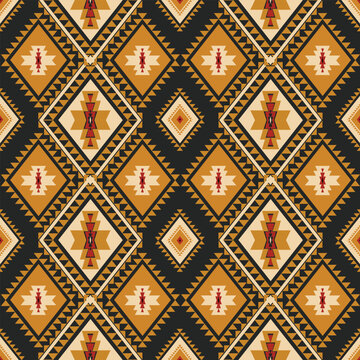 Geometric ethnic pattern. Navajo, Western, American, African,Aztec motif,flora striped . Design for Fashion,wallpaper, clothing, wrapping,Batik,fabric,tile, home dector and prints. Vector illustration