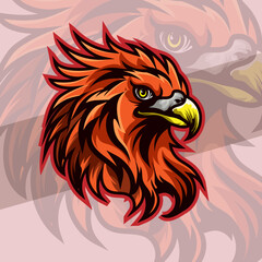 Bald Eagle or Hawk Head Mascot Graphic Gaming Logo Elegant Element for Brand Eagle Abstract Symbols