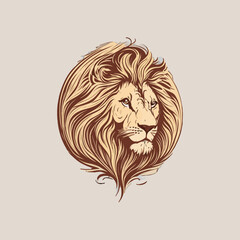 The feminine Luxurious lion logo icon illustrates