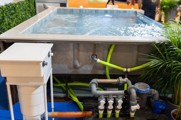 Whirlpool at the exhibition of modern technologies - insides of the jacuzzi technology
