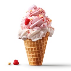 Delicious ice cream cones with various flavors and toppings